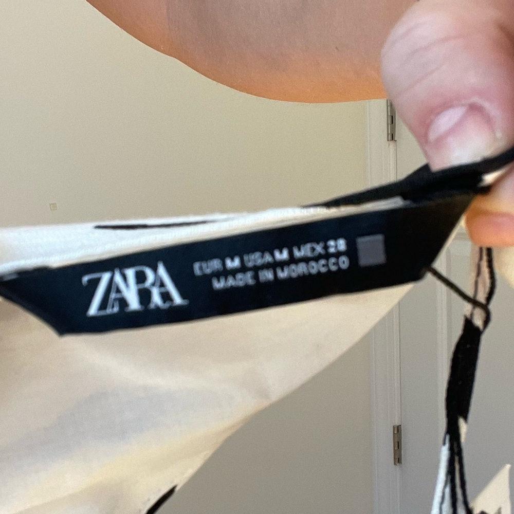 ZARA Printed Cut-Out Zebra Mini Dress - Picture 6 of 8